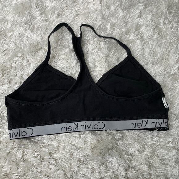 Calvin Klein Black Racerback Cotton Bra Bralette Logo ? Sz XS
W1-7 - Picture 5 of 5